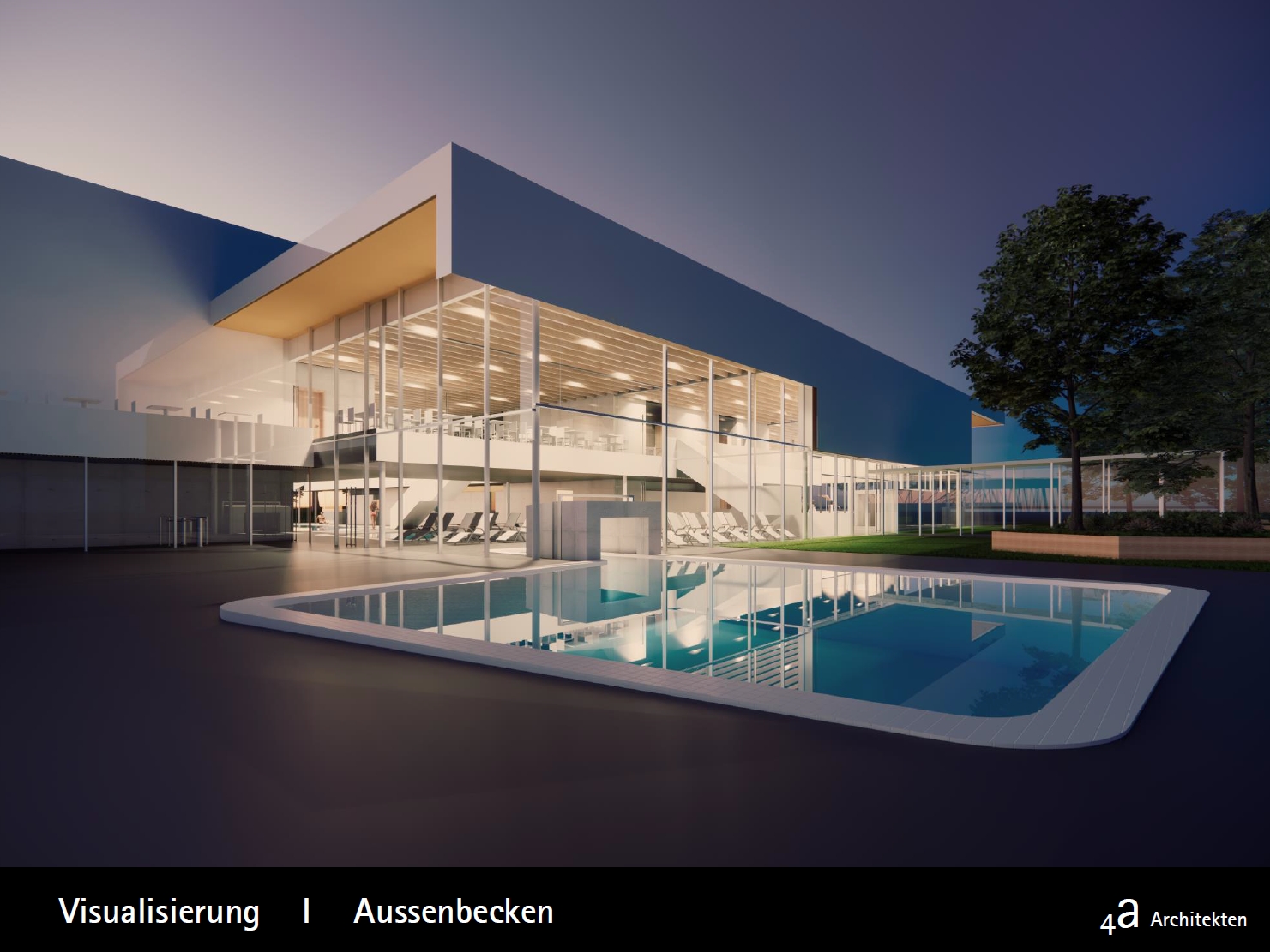Entwurf für den Neubau des Solehallenbades (Bild: 4a-Architekten)