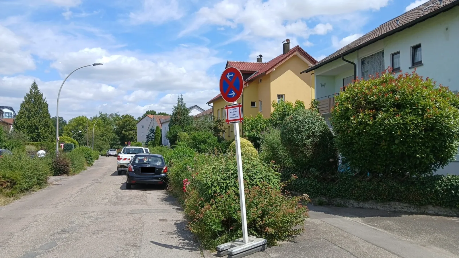 Halteverbot zum Heckenschnitt (Bild: Bauhof Bad Rappenau)